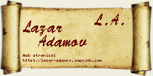 Lazar Adamov vizit kartica